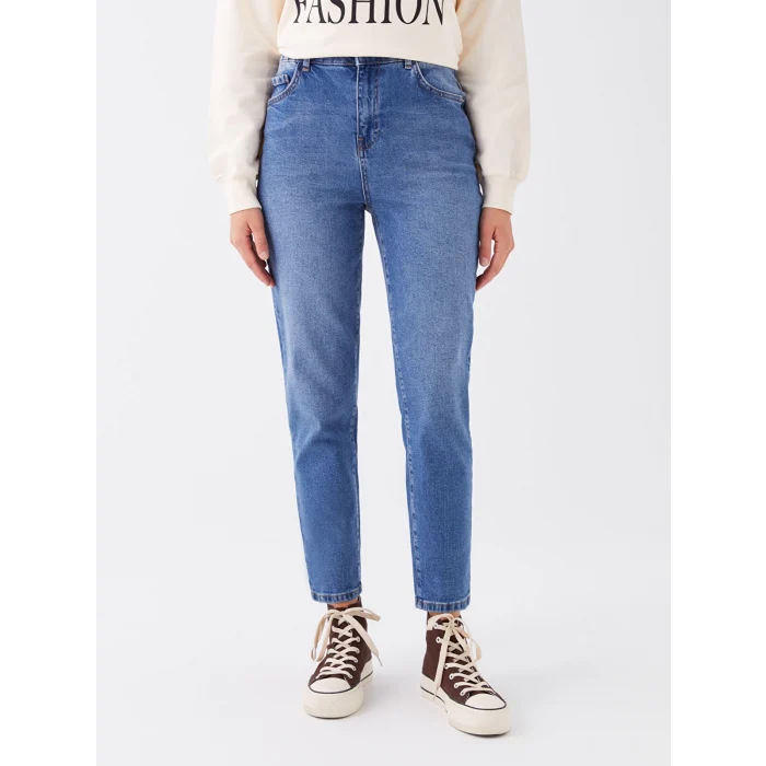 LCW Modest İNDİGO Straight Fit Kadın Jean Pantolon