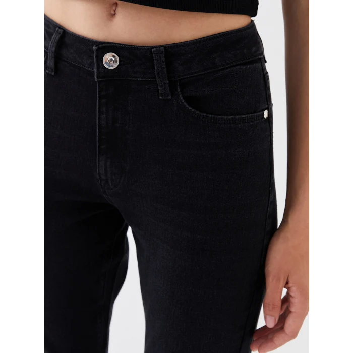 LCW Jeans SİYAH Normal Bel Mercury Skinny Fit Kadın Jean Pantolon