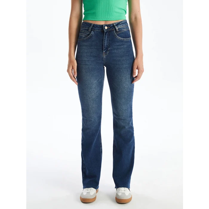 LCW Jeans İNDİGO Mars Flare Kadın Jean Pantolon