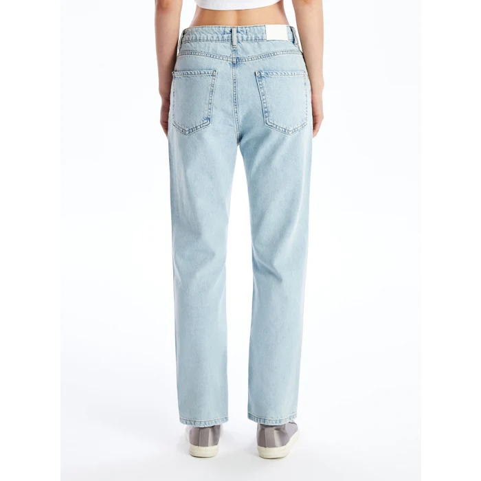 XSIDE MAVİ Yüksek Bel Straight Kadın Jean Pantolon