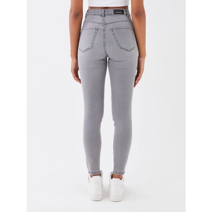 LCW Jeans GRİ Yüksek Bel Jüpiter Süper Skinny Fit Kadın Jean Pantolon