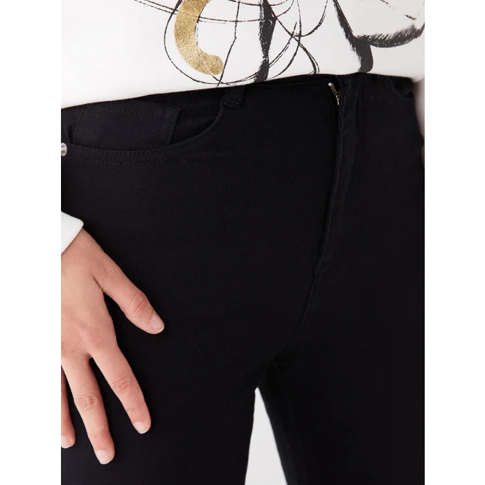 LCW Jeans SİYAH Slim Mom Kadın Jean Pantolon