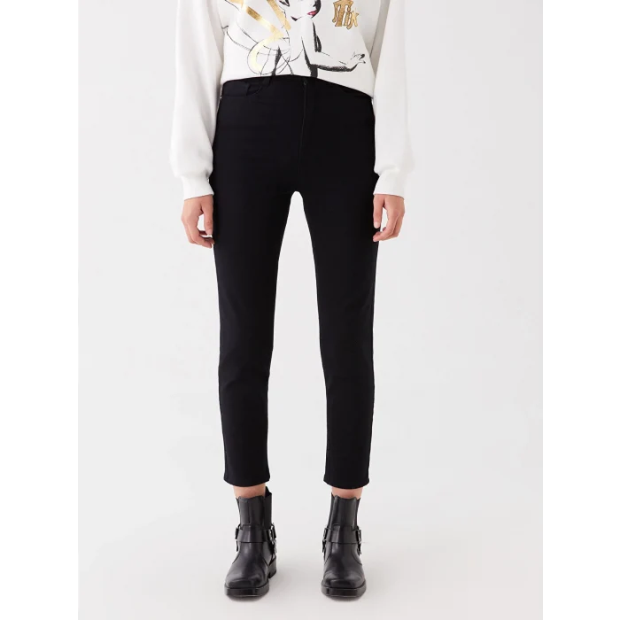 LCW Jeans SİYAH Slim Mom Kadın Jean Pantolon