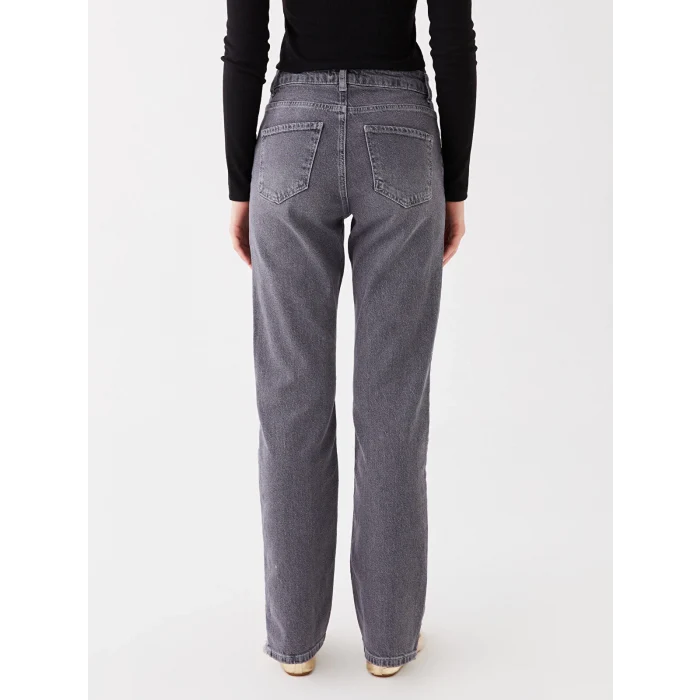 LCW Vision GRİ Straight Fit Kadın Jean Pantolon