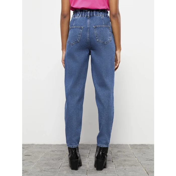 LCW Jeans İNDİGO Yüksek Bel Slouchy Kadın Jean Pantolon