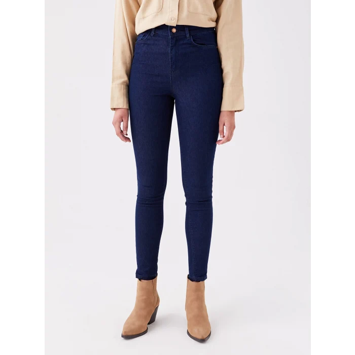 LCW Jeans İNDİGO Yüksek Bel Jüpiter Süper Skinny Fit Kadın Jean Pantolon