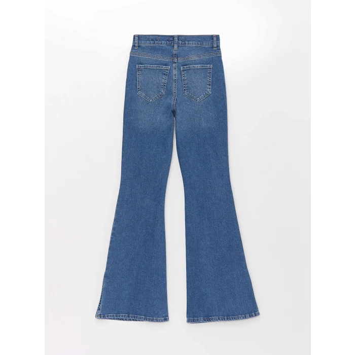 LCW Jeans İNDİGO Yüksek Bel Mars Flare Kadın Jean Pantolon