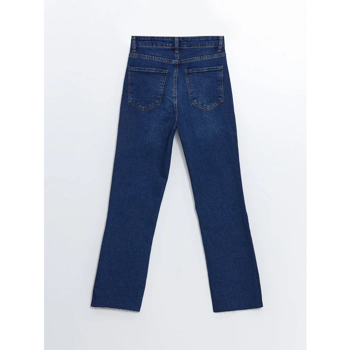 LCW Jeans Indigo Crop Flare Kadın Jean Pantolon