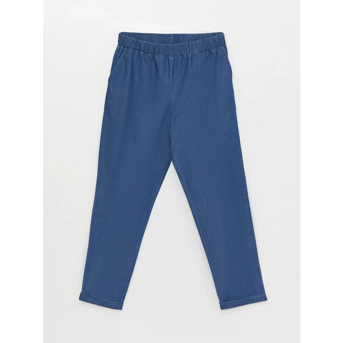 LCW Modest İNDİGO Kadın Slouchy Düz Jean Pantolon