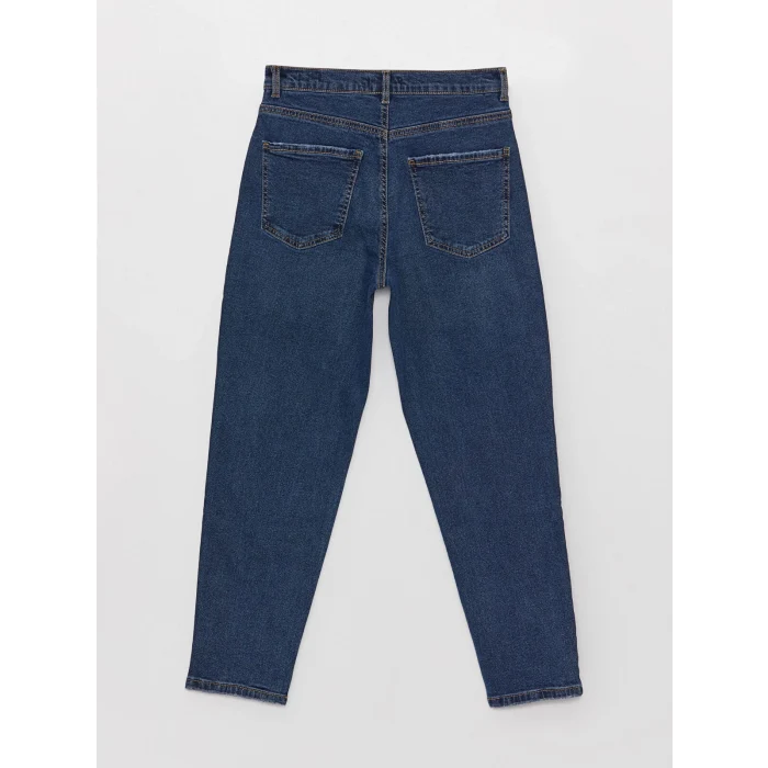 LCW Jeans İNDİGO Yüksek Bel Mom Fit Kadın Jean Pantolon