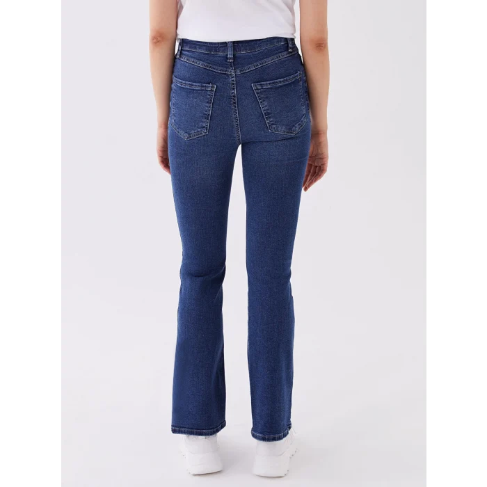 LCW Jeans İNDİGO Yüksek Bel Mars Flare Kadın Jean Pantolon