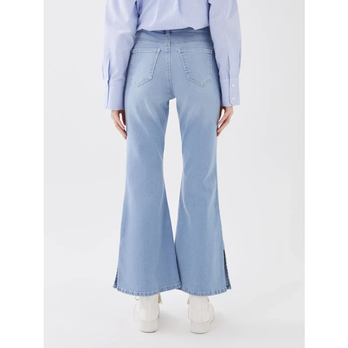 LCW Jeans İNDİGO Yüksek Bel Mars Flare Kadın Jean Pantolon