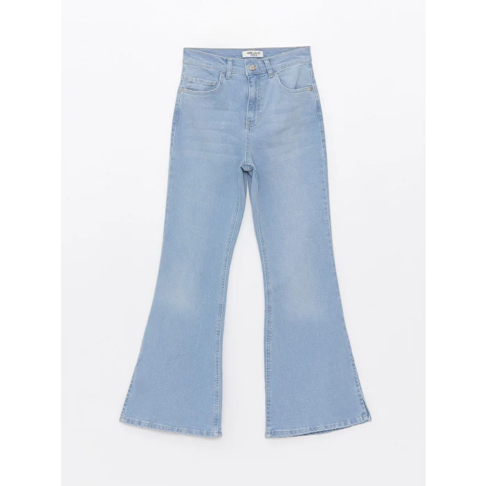 LCW Jeans İNDİGO Yüksek Bel Mars Flare Kadın Jean Pantolon