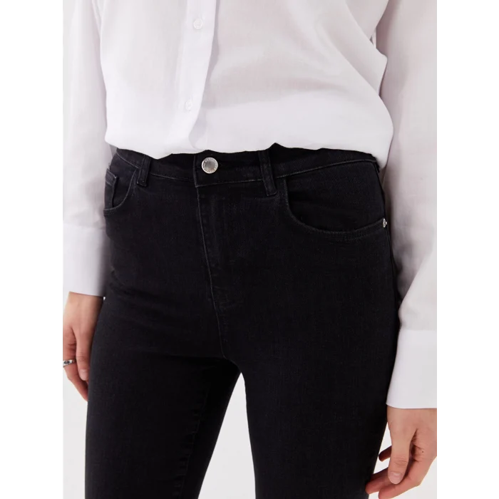 LCW Jeans SİYAH Yüksek Bel Jüpiter Süper Skinny Fit Kadın Jean Pantolon