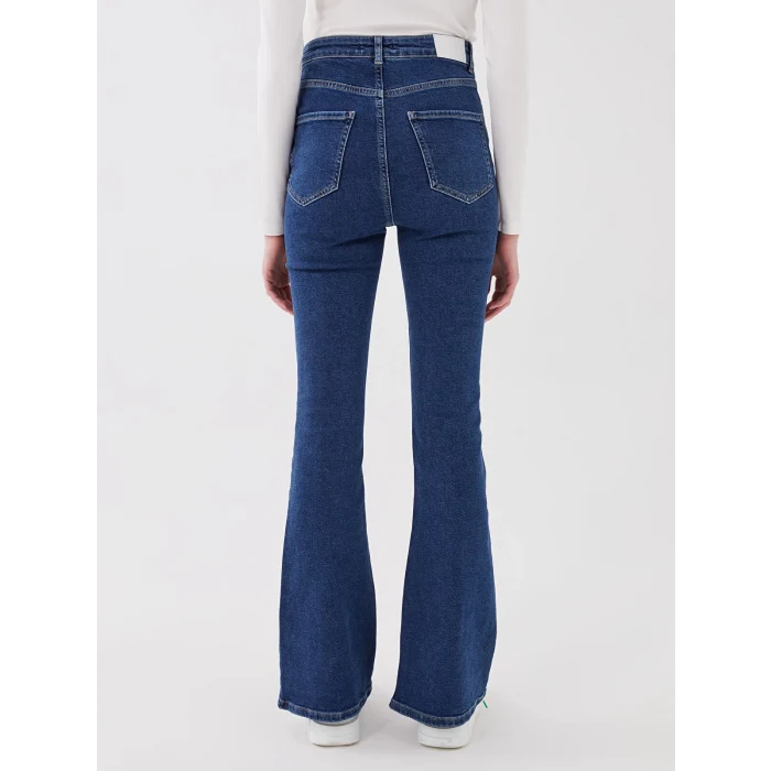 XSIDE MAVİ Yüksek Bel Mars Flare Kadın Jean Pantolon