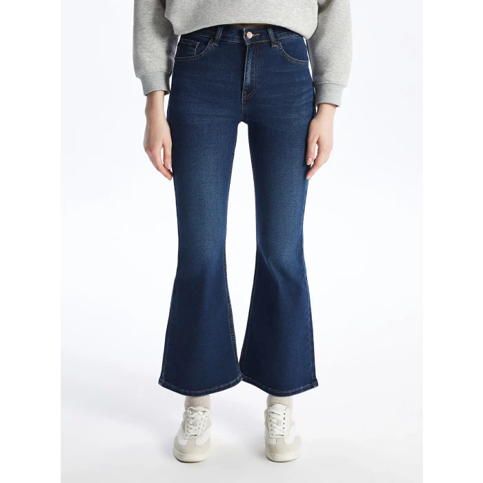 LCW Jeans İNDİGO Mars Flare Kadın Jean Pantolon