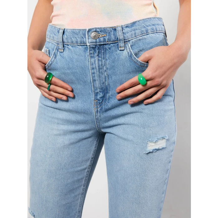 LCW Jeans İNDİGO Yüksek Bel Mars Flare Kadın Jean Pantolon