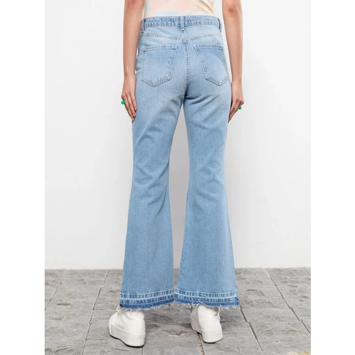 LCW Jeans İNDİGO Yüksek Bel Mars Flare Kadın Jean Pantolon