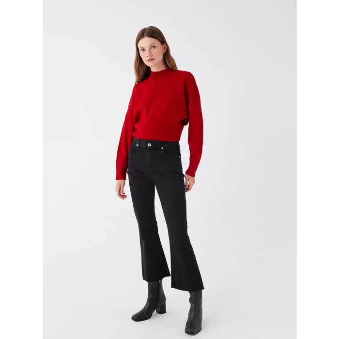 LCW Modest SİYAH Mars Flare Kadın Jean Pantolon