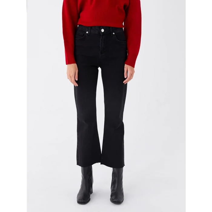 LCW Modest SİYAH Mars Flare Kadın Jean Pantolon