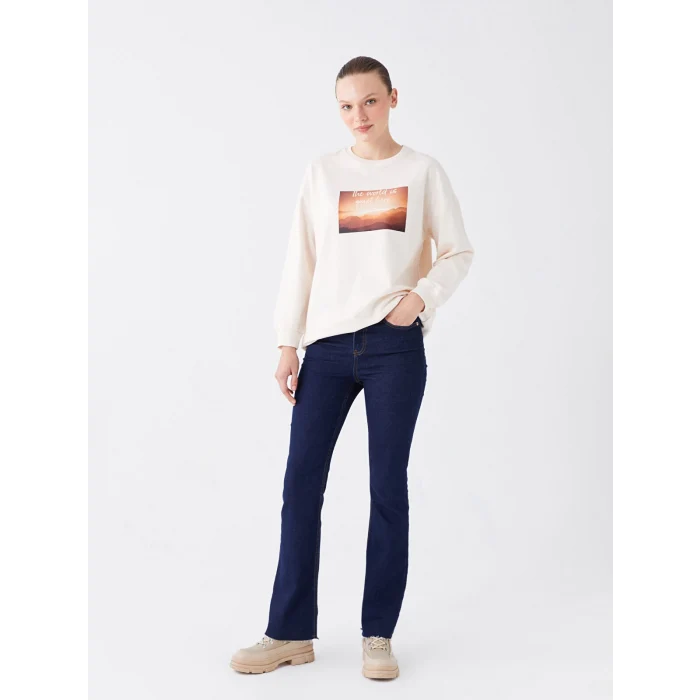 LCW Modest SİYAH Straight Fit Kadın Jean Pantolon