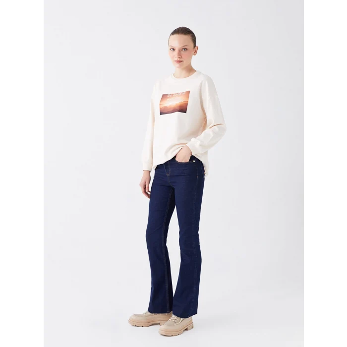 LCW Modest SİYAH Straight Fit Kadın Jean Pantolon