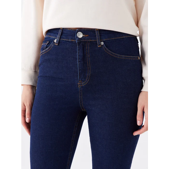 LCW Modest SİYAH Straight Fit Kadın Jean Pantolon