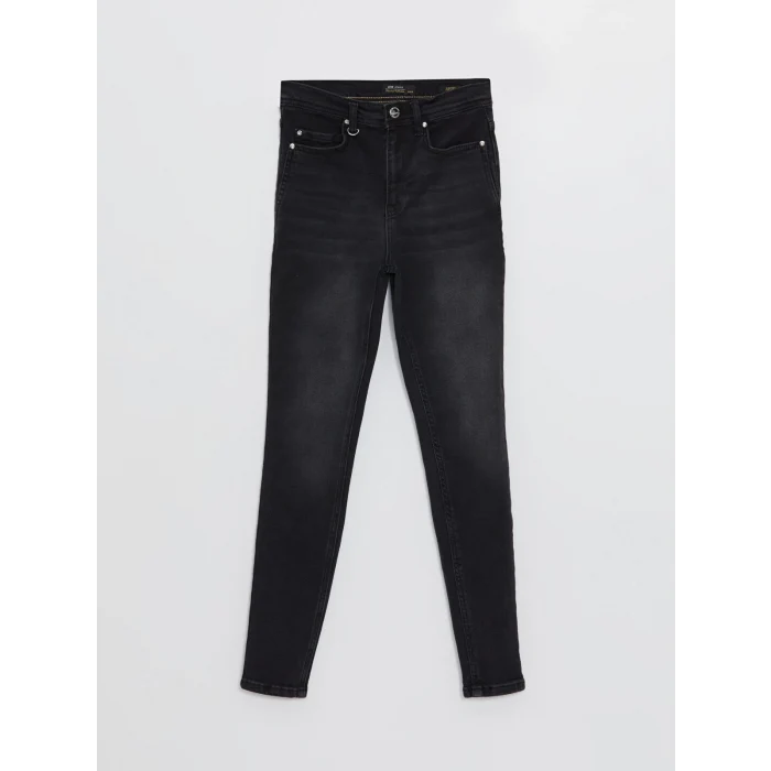 LCW Jeans SİYAH Yüksek Bel Jüpiter Süper Skinny Fit Kadın Jean Pantolon