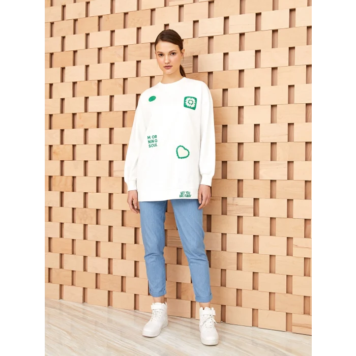 LCW Modest İNDİGO Kadın Slouchy Düz Jean Pantolon