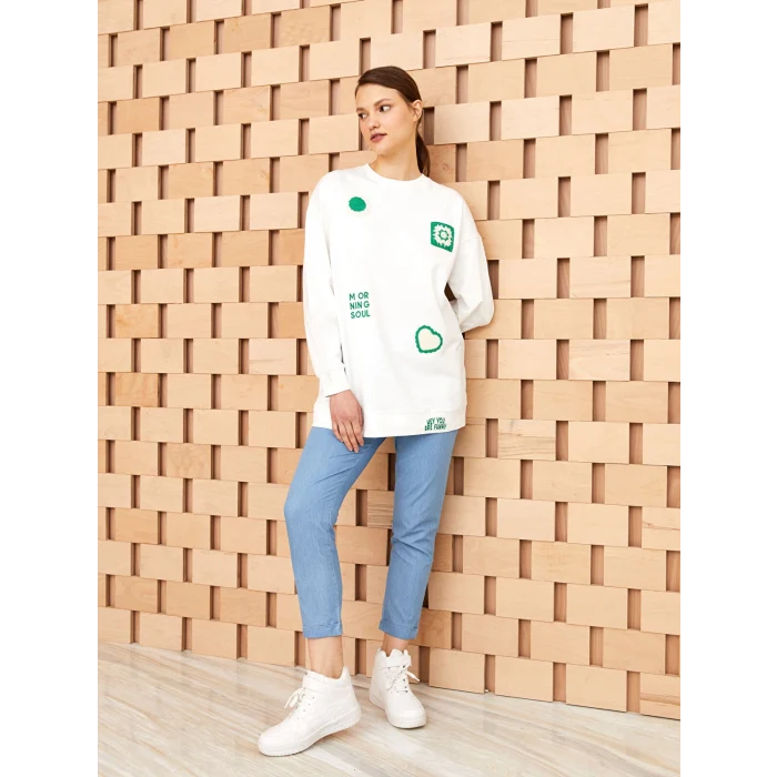 LCW Modest İNDİGO Kadın Slouchy Düz Jean Pantolon