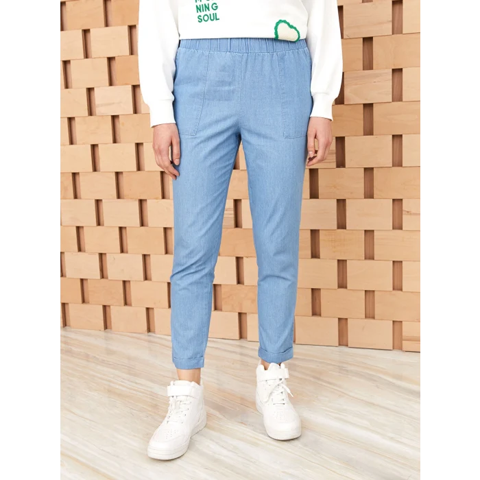 LCW Modest İNDİGO Kadın Slouchy Düz Jean Pantolon