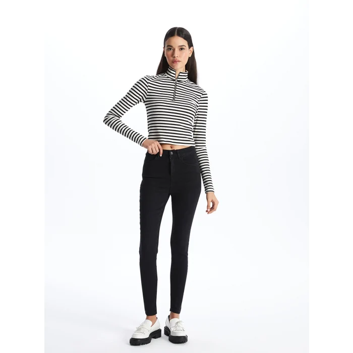 LCW Jeans SİYAH Jüpiter Süper Skinny Fit Kadın Jean Pantolon