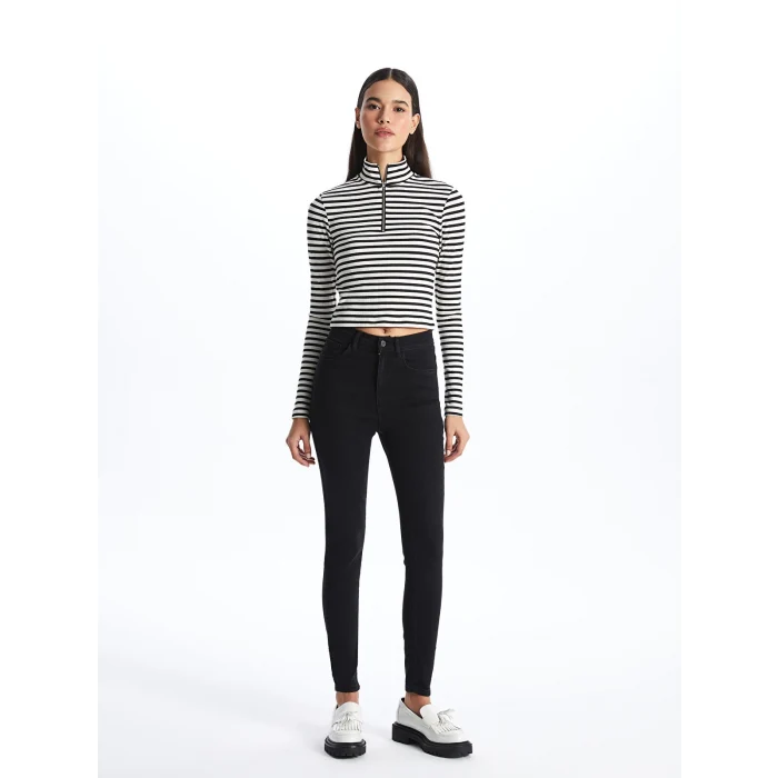 LCW Jeans SİYAH Jüpiter Süper Skinny Fit Kadın Jean Pantolon