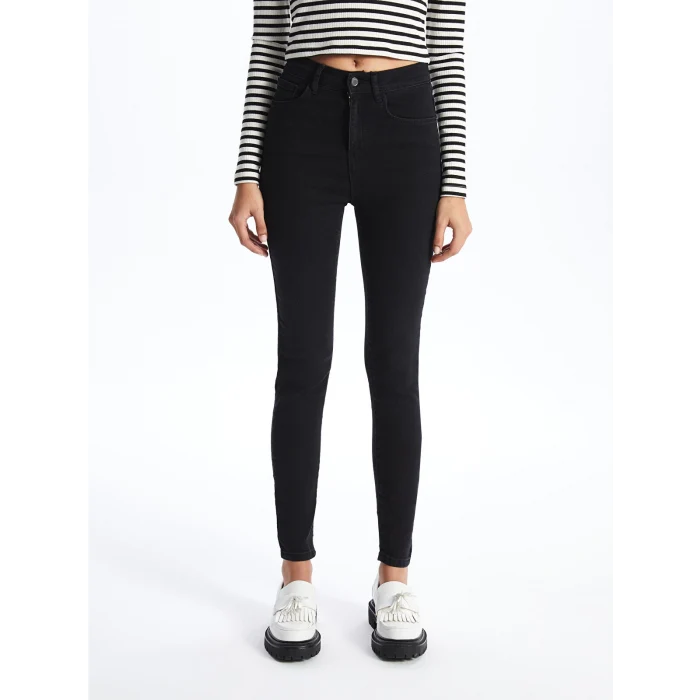 LCW Jeans SİYAH Jüpiter Süper Skinny Fit Kadın Jean Pantolon