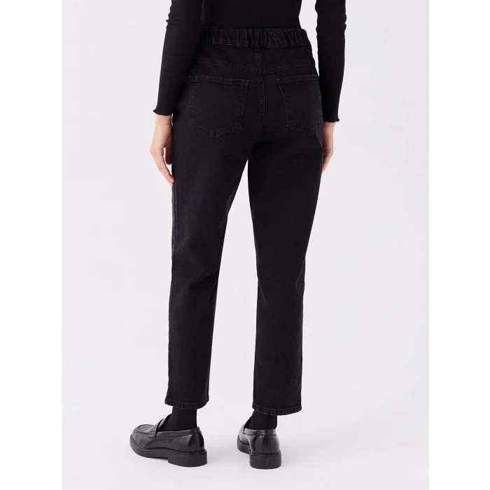 LCW Modest SİYAH Straight Fit Kadın Jean Pantolon