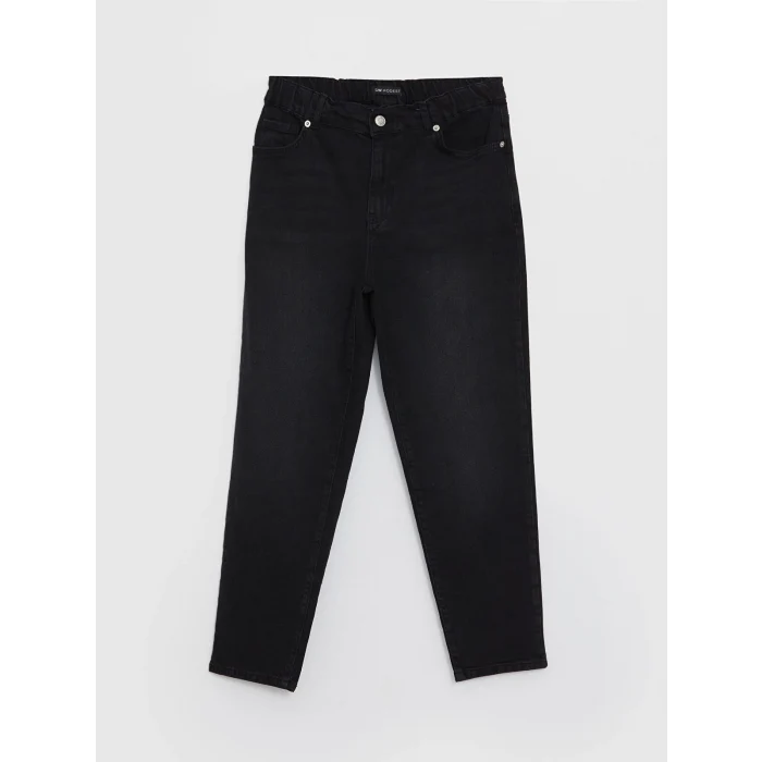 LCW Modest SİYAH Straight Fit Kadın Jean Pantolon