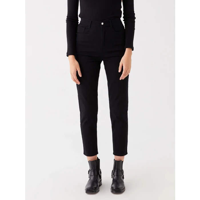 LCW Jeans SİYAH Mom Fit Kadın Jean Pantolon