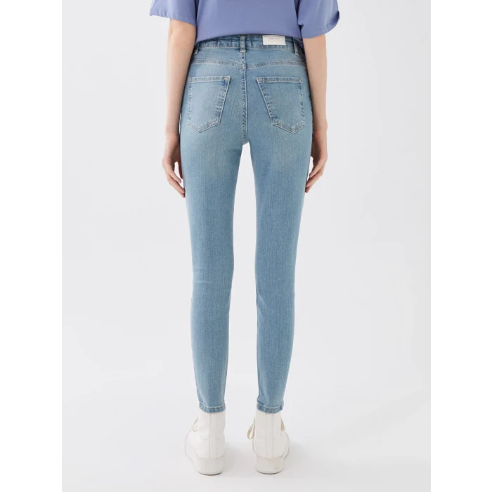 LCW Jeans İNDİGO Yüksek Bel Jüpiter Süper Skinny Fit Kadın Jean Pantolon