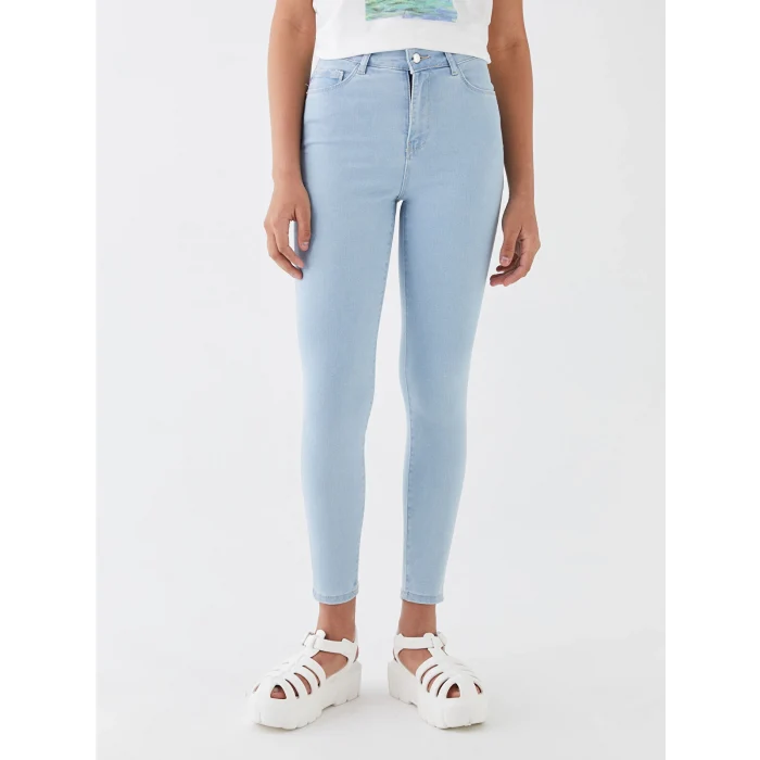 LCW Jeans İNDİGO Yüksek Bel Jüpiter Süper Skinny Fit Kadın Jean Pantolon