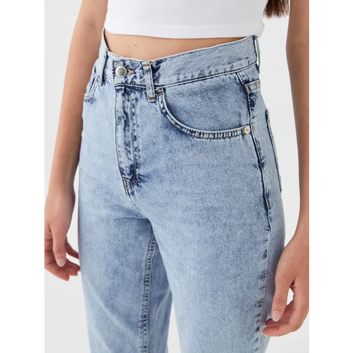 LCW Jeans İNDİGO Mom Fit Kadın Jean Pantolon