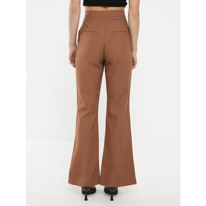 LCW Vision KAHVERENGİ Kadın Standart Fit Düz Pantolon