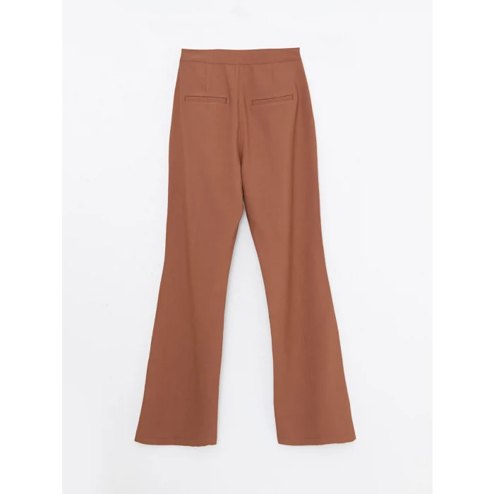 LCW Vision KAHVERENGİ Kadın Standart Fit Düz Pantolon