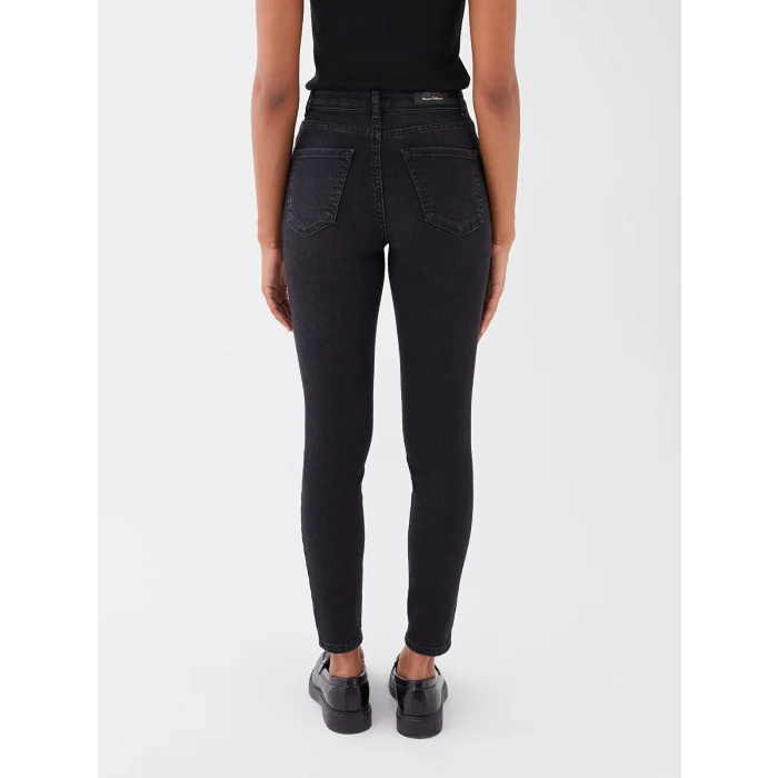 LCW Jeans SİYAH Yüksek Bel Jüpiter Süper Skinny Fit Kadın Jean Pantolon