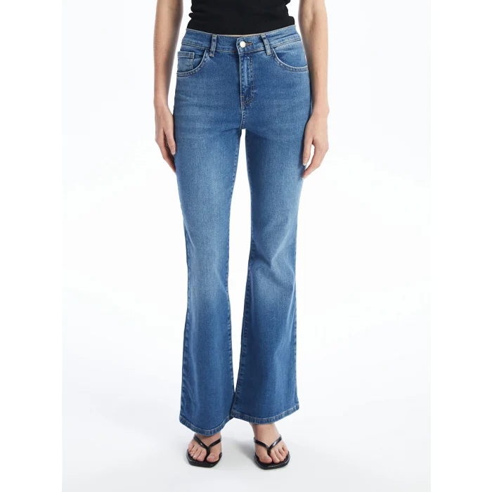 LCW Jeans İNDİGO Mars Flare Kadın Jean Pantolon