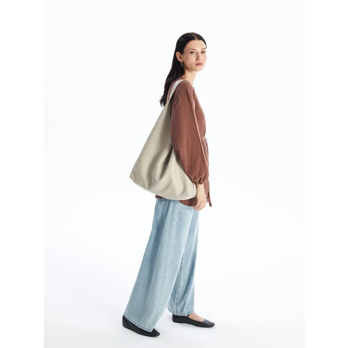 LCW ACCESSORIES BEJ Deri Görünümlü Kadın Kol Çantası