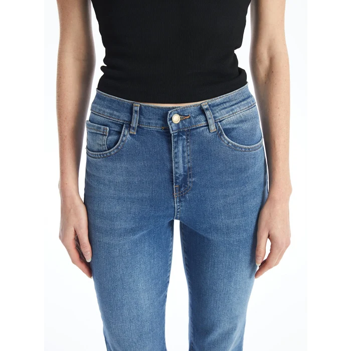 LCW Jeans İNDİGO Mars Flare Kadın Jean Pantolon