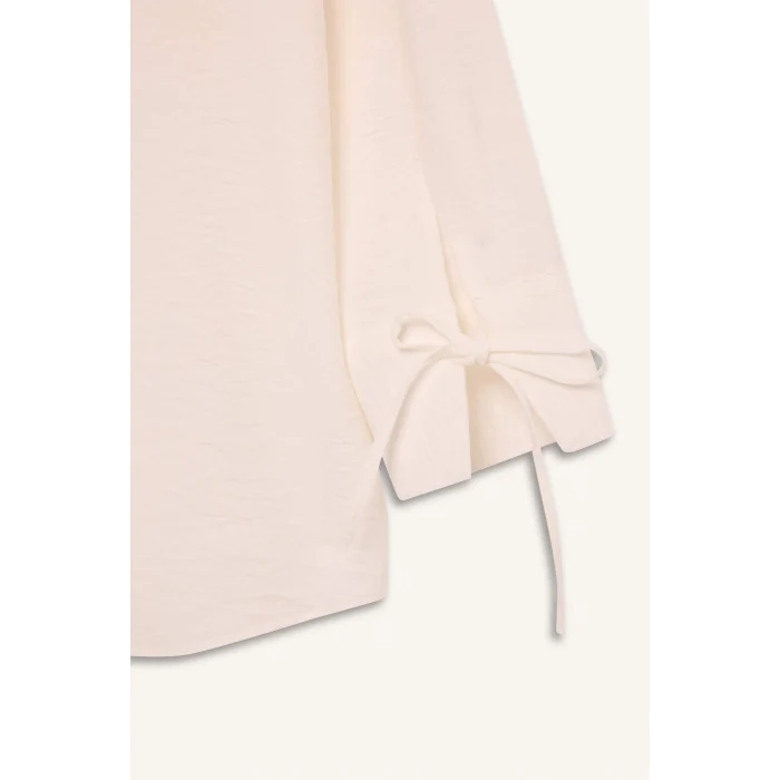 Defacto C3819 Beyaz Regular Fit Basic Düz Uzun Kollu Gömlek