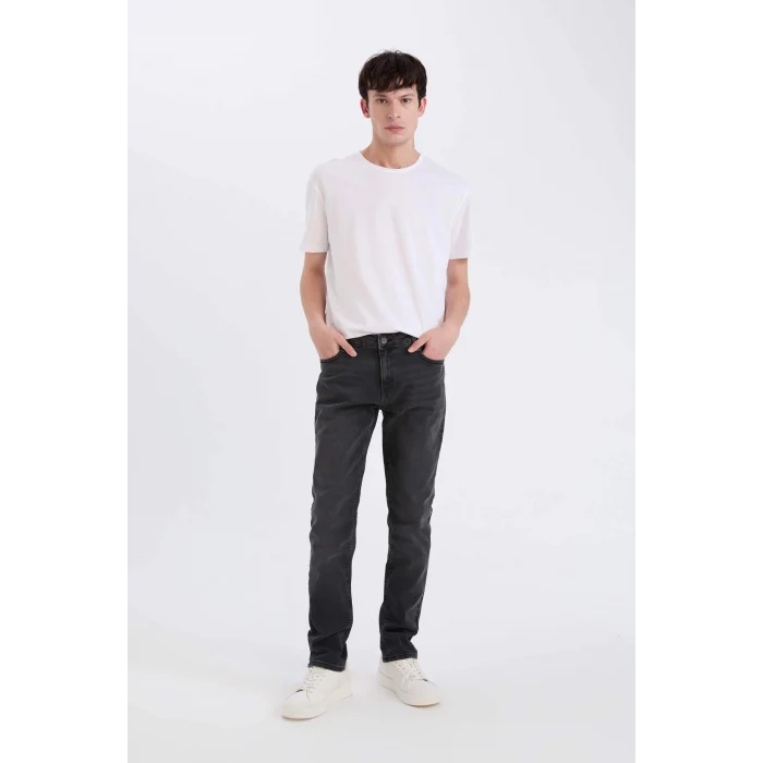 Defacto D5480 DENIM Pedro Slim Fit Dar Kalıp Normal Bel Dar Paça Jean Pantolon
