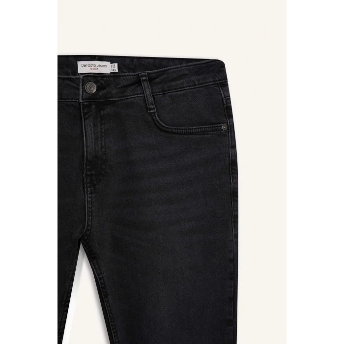 Defacto D5480 DENIM Pedro Slim Fit Dar Kalıp Normal Bel Dar Paça Jean Pantolon