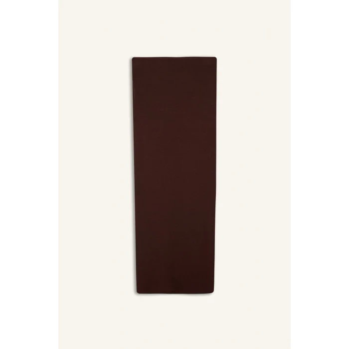 Defacto C4497 Kahve Yüksek Bel Fitilli Kaşkorse Basic Düz Maxi Kahve Etek